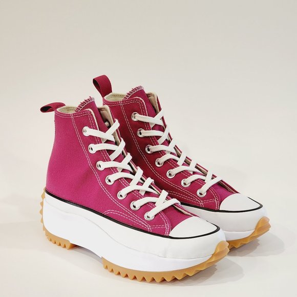 Converse Run Star Hike Hi 'Midnight Hibiscus' Pink Platform Sneakers 172362C NWT - Picture 1 of 6